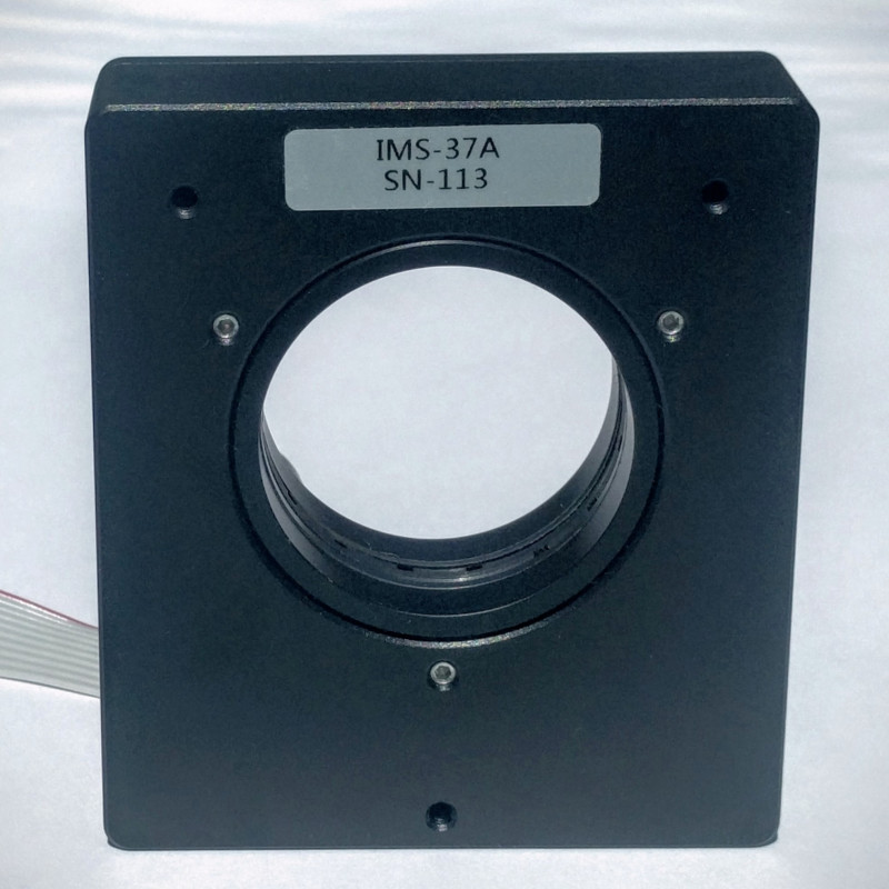 Iris diaphragm in enclosure with aperture dia. 0-37mm