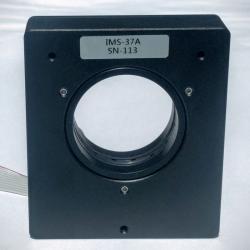 Iris diaphragm in enclosure with aperture dia. 0-37mm
